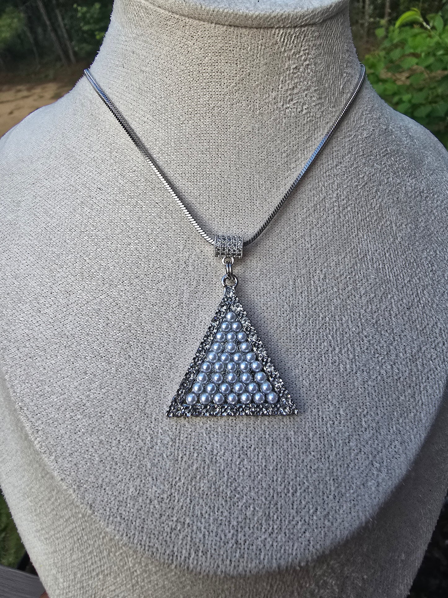 Delta Sigma Theta Sorority Pyramid Necklace