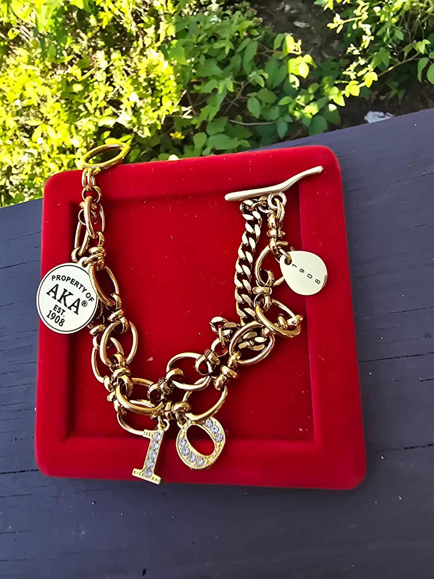 Property of AKA Sorority Custom Fit Bracelet