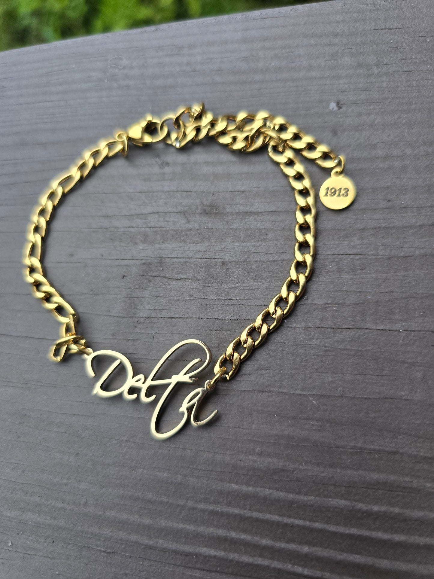 Delta Sigma Theta 1913 7mm Link Sorority Anlet - Delta Anklet - Delta Sigma Theta Anklet Bracelet - Sorority Anklet - Delta 1913 Anklet - Delta