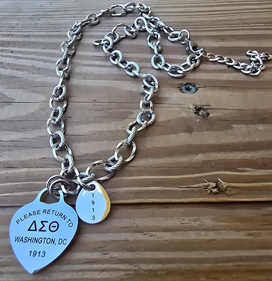 Tiff Inspired Charm Delta Sigma Theta Sorority Chunky Necklace