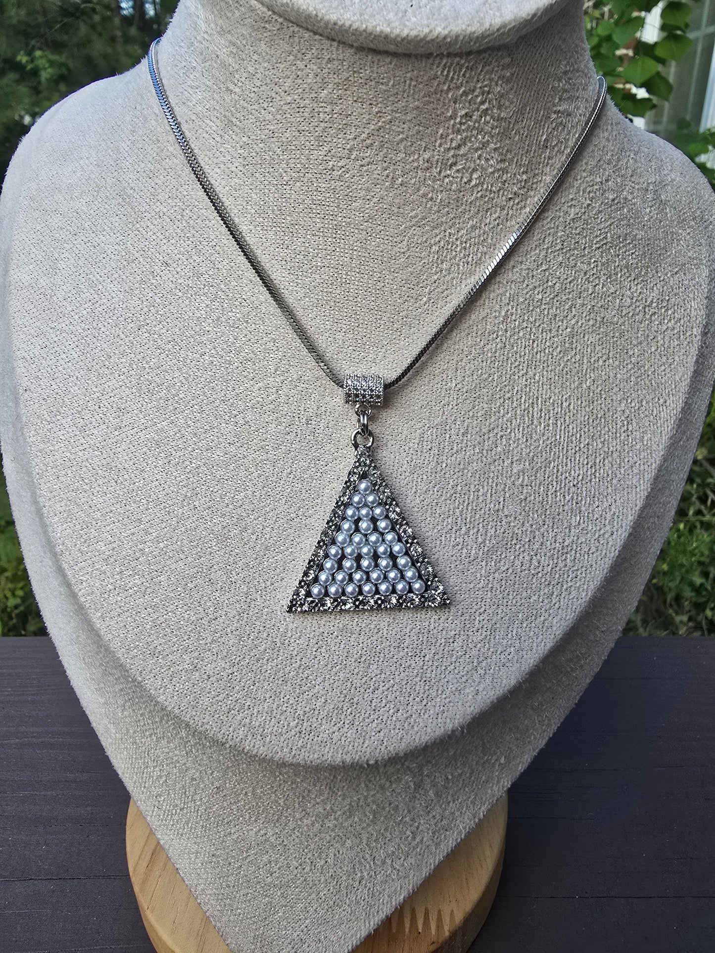 Delta Sigma Theta Sorority Pyramid Necklace