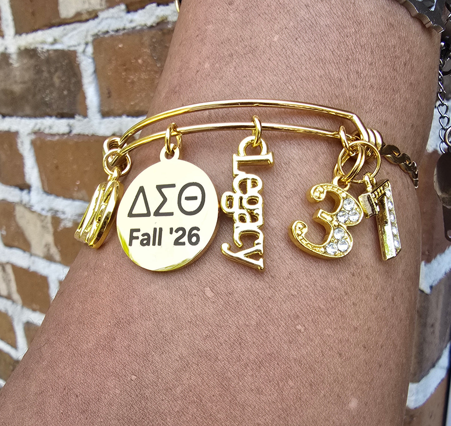Delta Sigma Theta Fall 2026 Legacy with Line Number Charm Bracelet