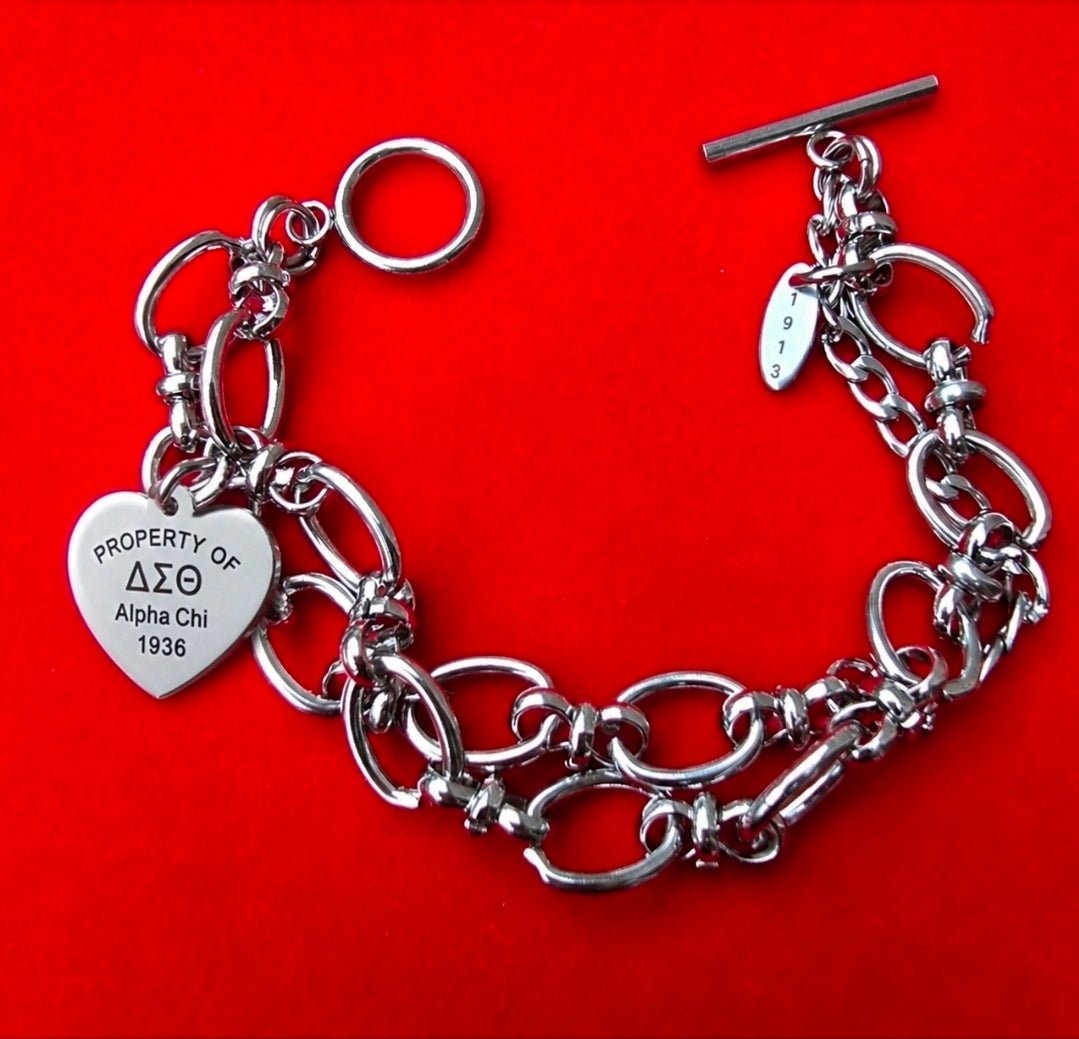 Property of Delta Sigma Theta Sorority Alpha Chi 1936 Custom Bracelet