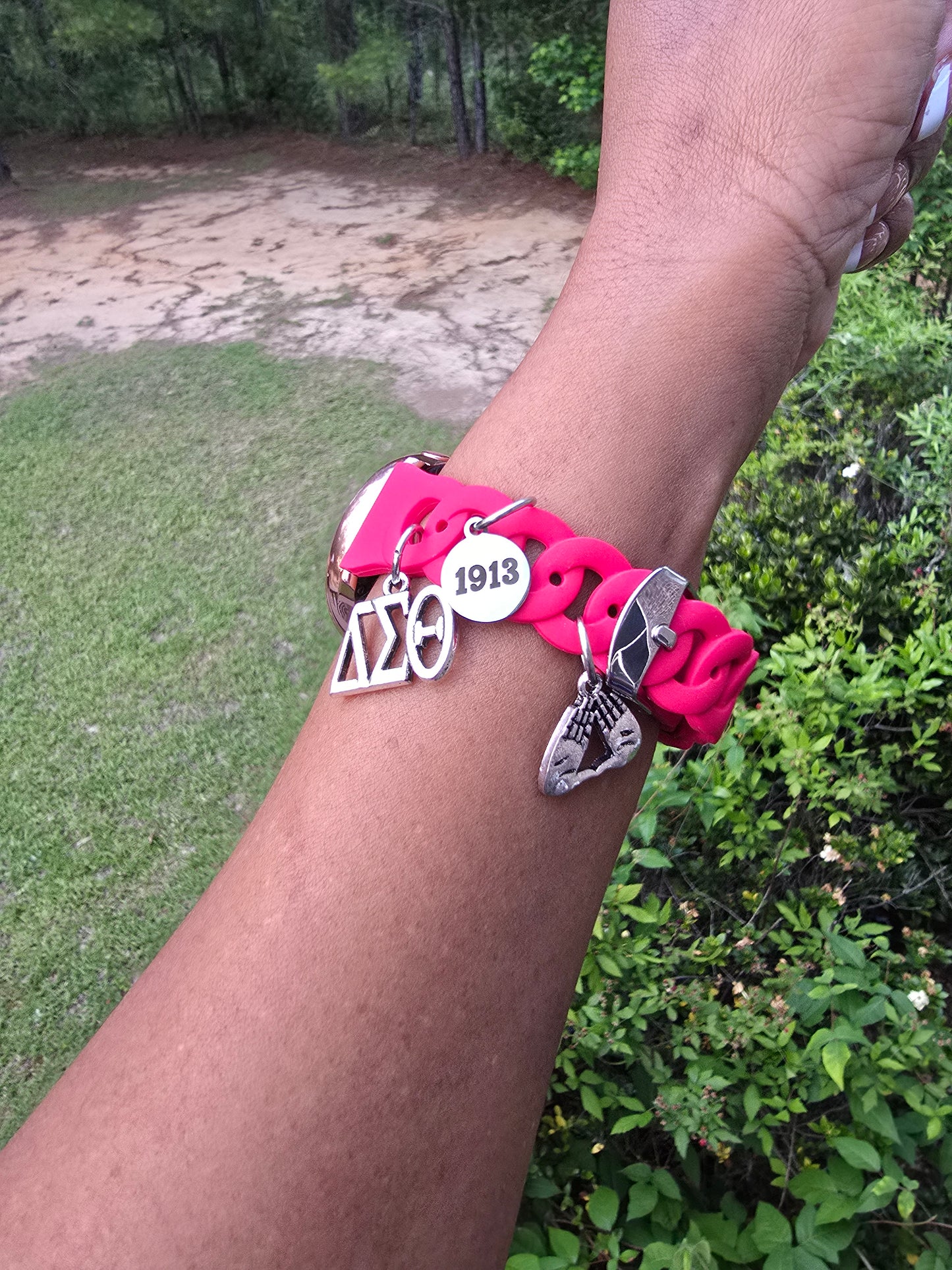 Delta Galaxy 20mm Silicone Watch Band - Delta Sigma Theta Watch Band- Sorority Watch Band - DST Watch Band - Delta Watch Band - Sorority Watch Band