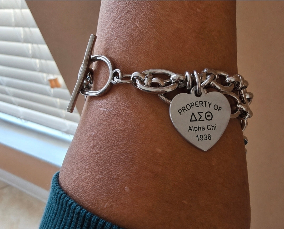 Property of Delta Sigma Theta Sorority Alpha Chi 1936 Custom Bracelet