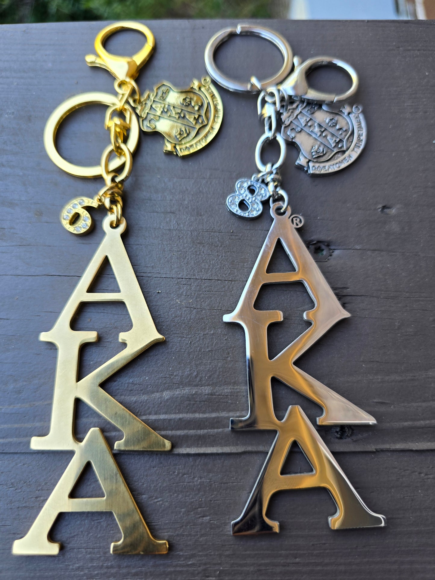Large AKA Handbag Charm/Key Ring -  AKA Purse Charm - Sorority Charm/Key Ring - AKA Purse Charm/Key Ring