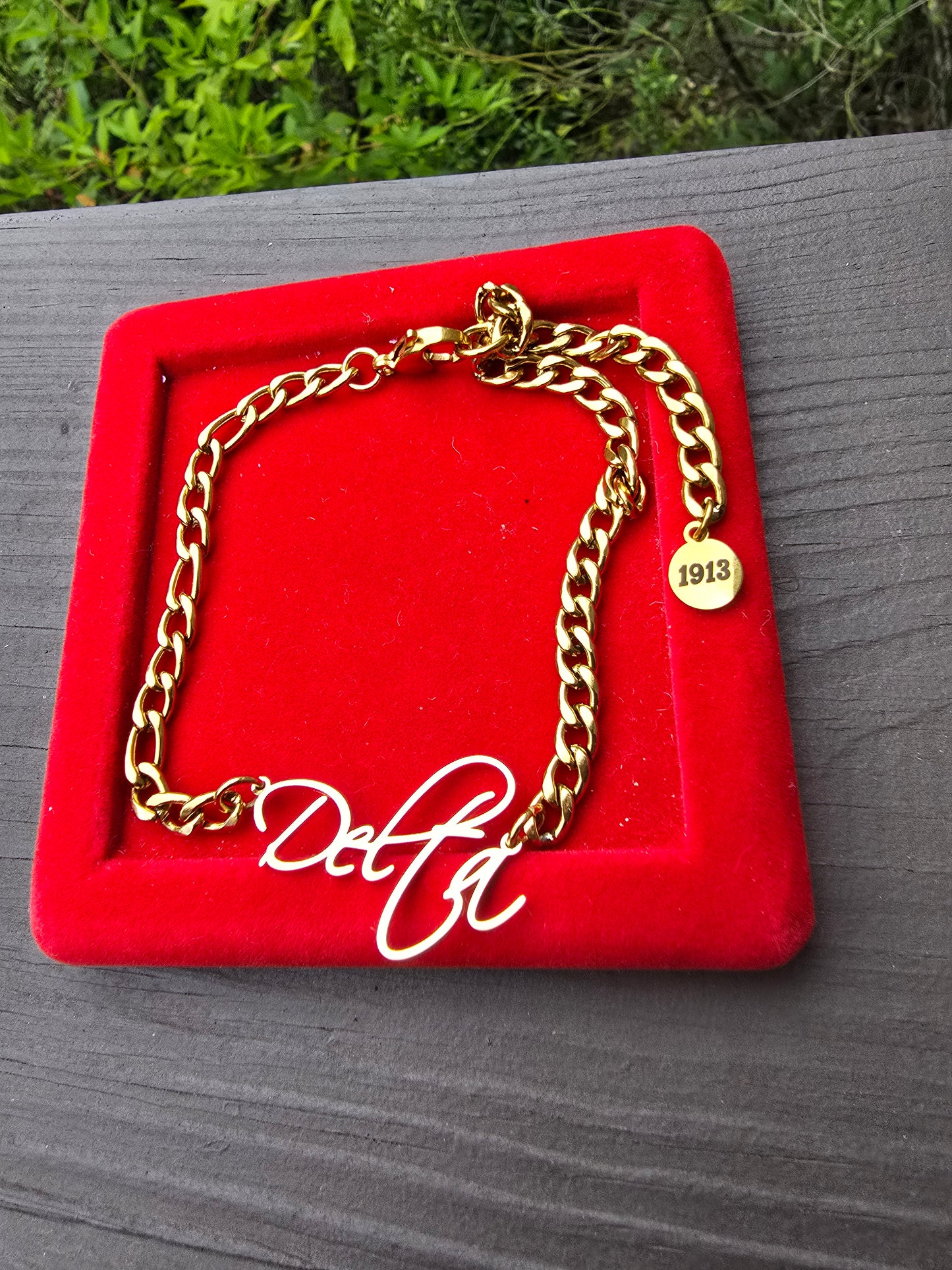 Delta Sigma Theta 1913 7mm Link Sorority Anlet - Delta Anklet - Delta Sigma Theta Anklet Bracelet - Sorority Anklet - Delta 1913 Anklet - Delta