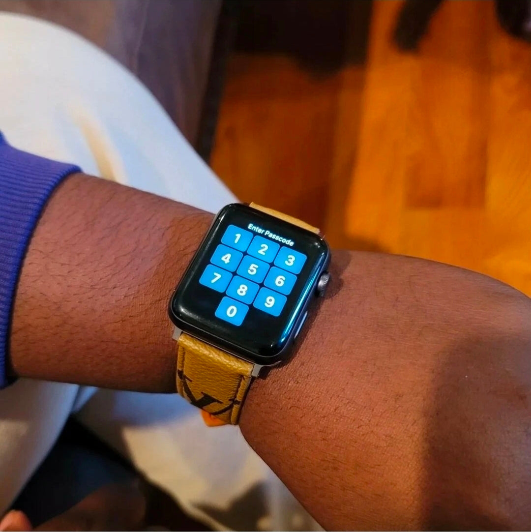 LV Inspired Apple Watch Band