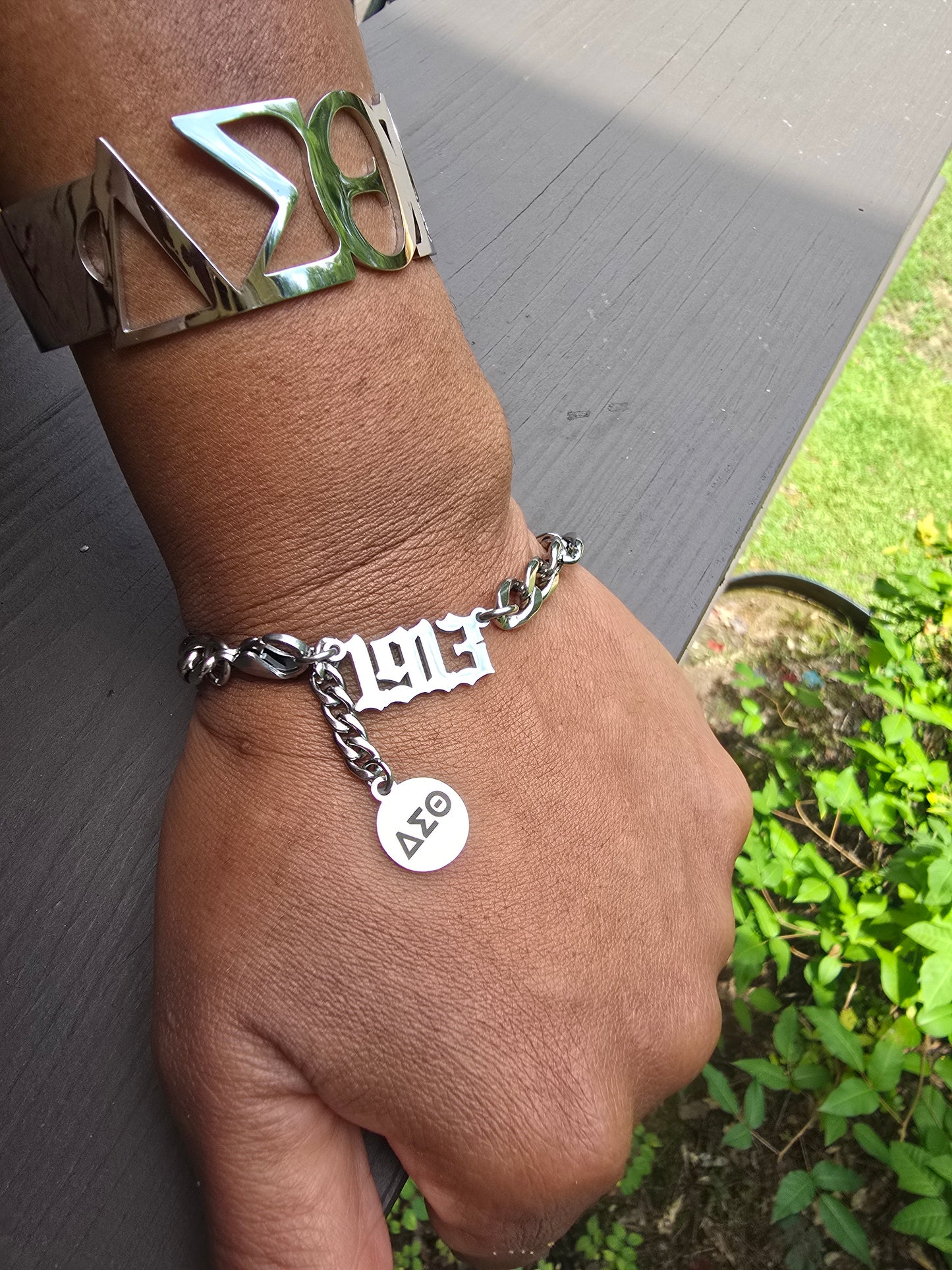 Delta Sigma Theta 1913 8mm Link Sorority Bracelet