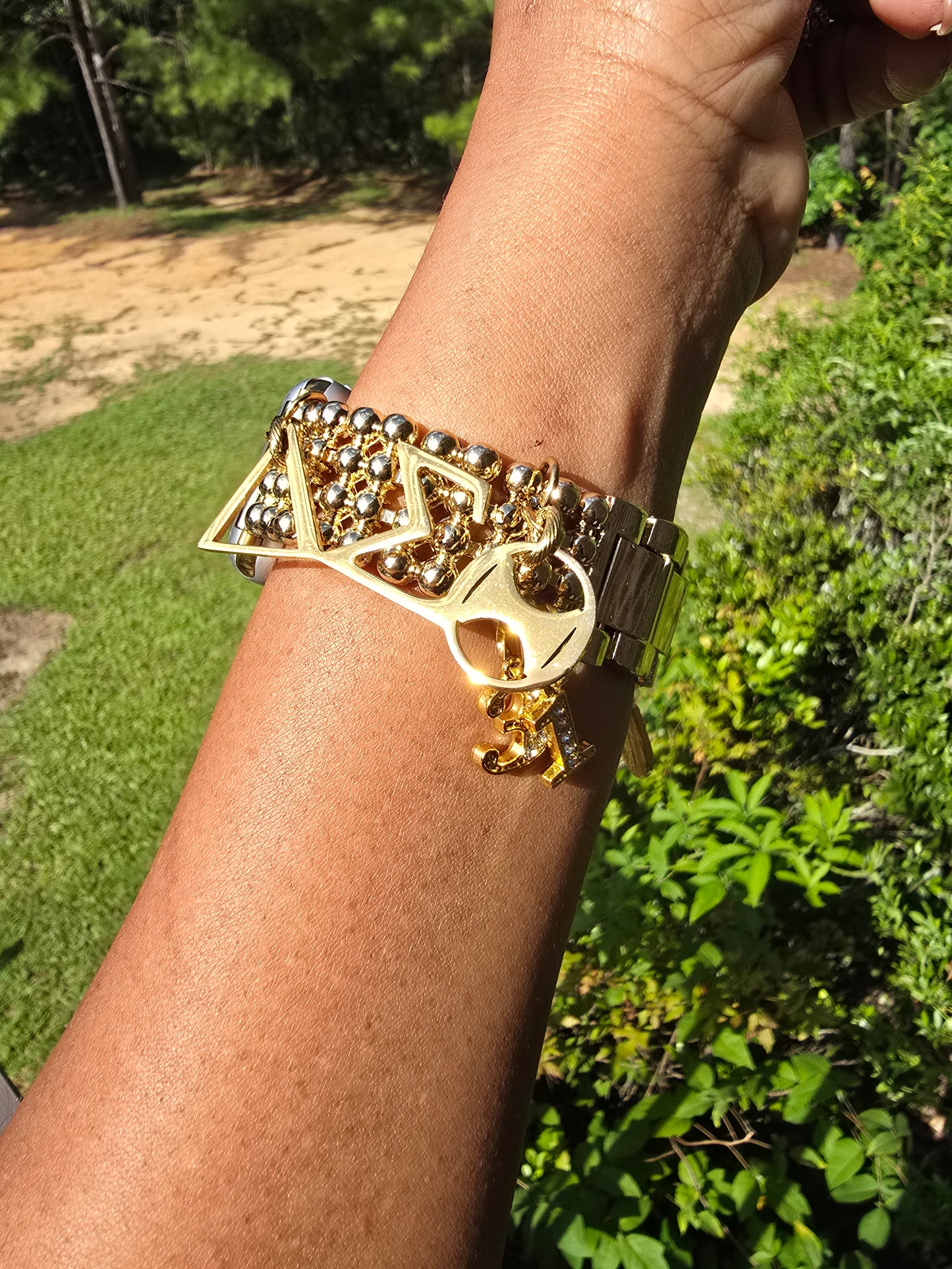 Premium Stainless Steel Delta Watch Band - Delta Sigma Theta Watch Band - Sorority Watch Band - DST Watch Band - Delta Apple Watch Band