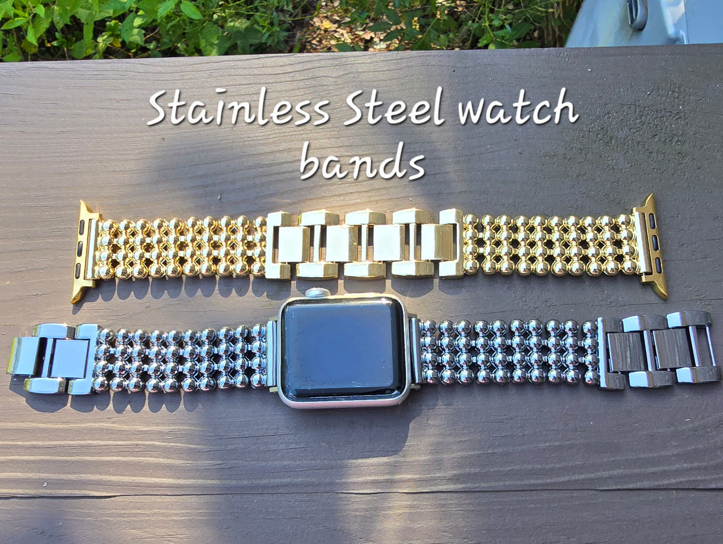 Customize your apple link watch band available in silver & gold (select up to 6 charms of your choice)