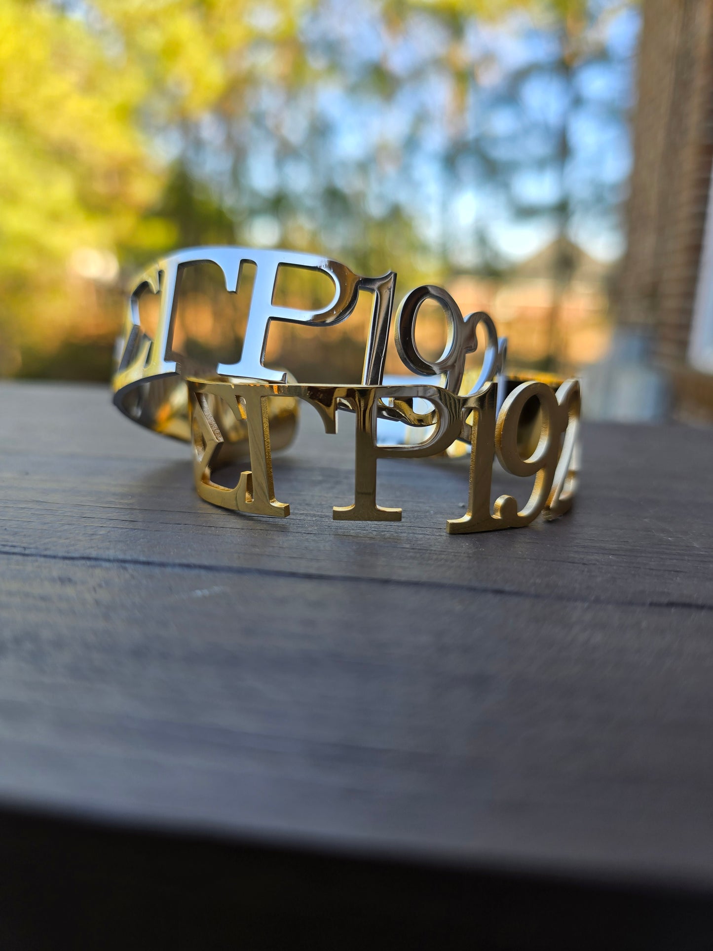 SGRho Sorority Cuff Bracelet Available In Gold and Silver