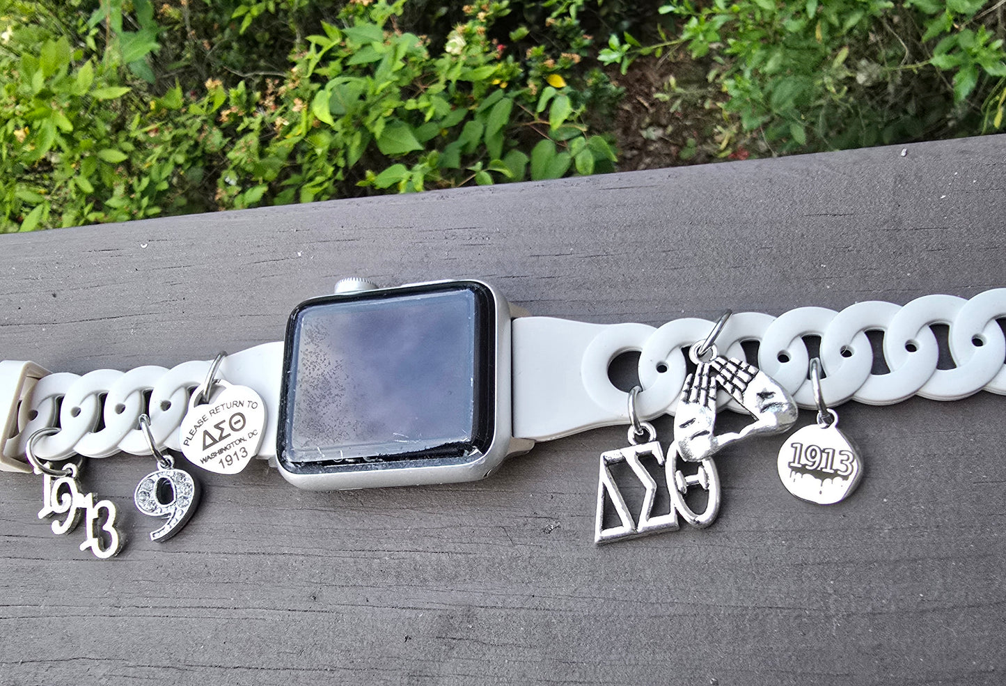 Delta Sigma Theta Silicone Apple Watch Band - Delta Sigma Theta Apple Watch Band- Sorority Watch Band - DST Watch Band - Delta Watch Band