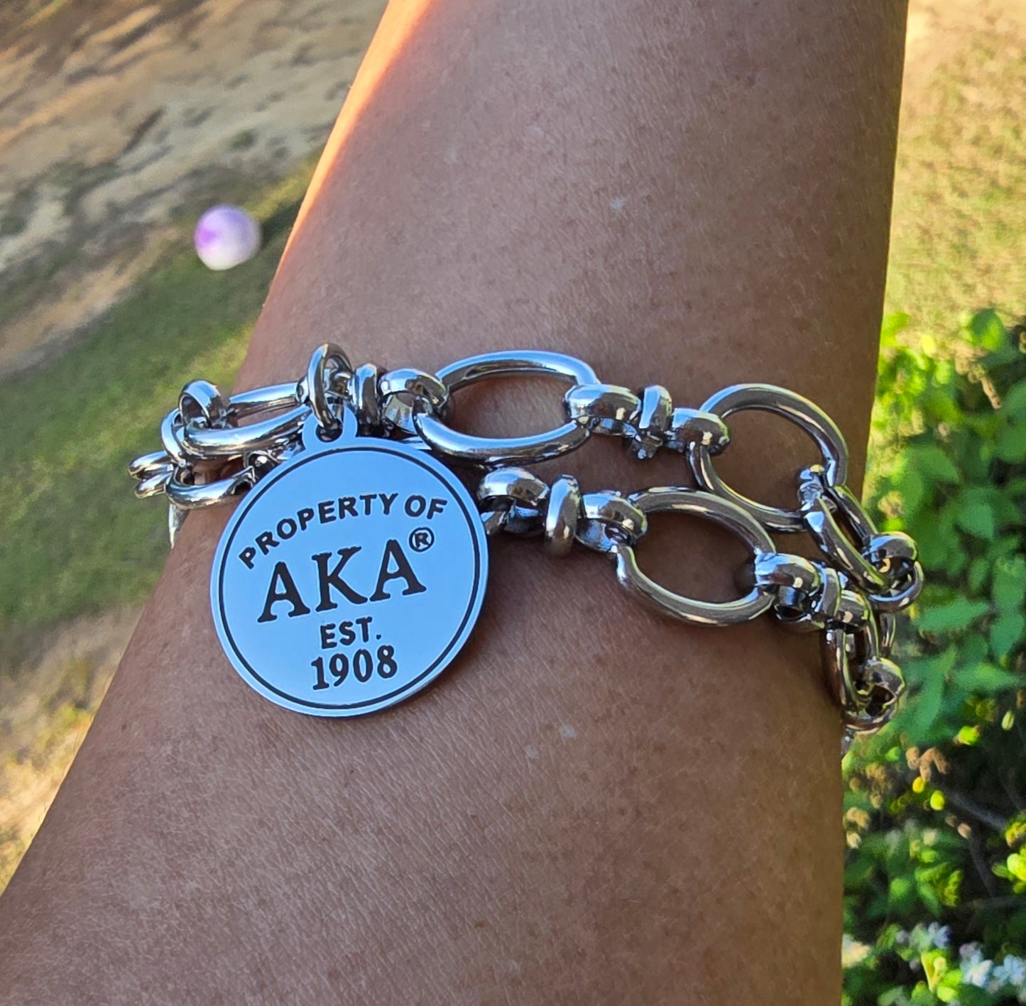 Property of AKA Sorority Custom Fit Bracelet