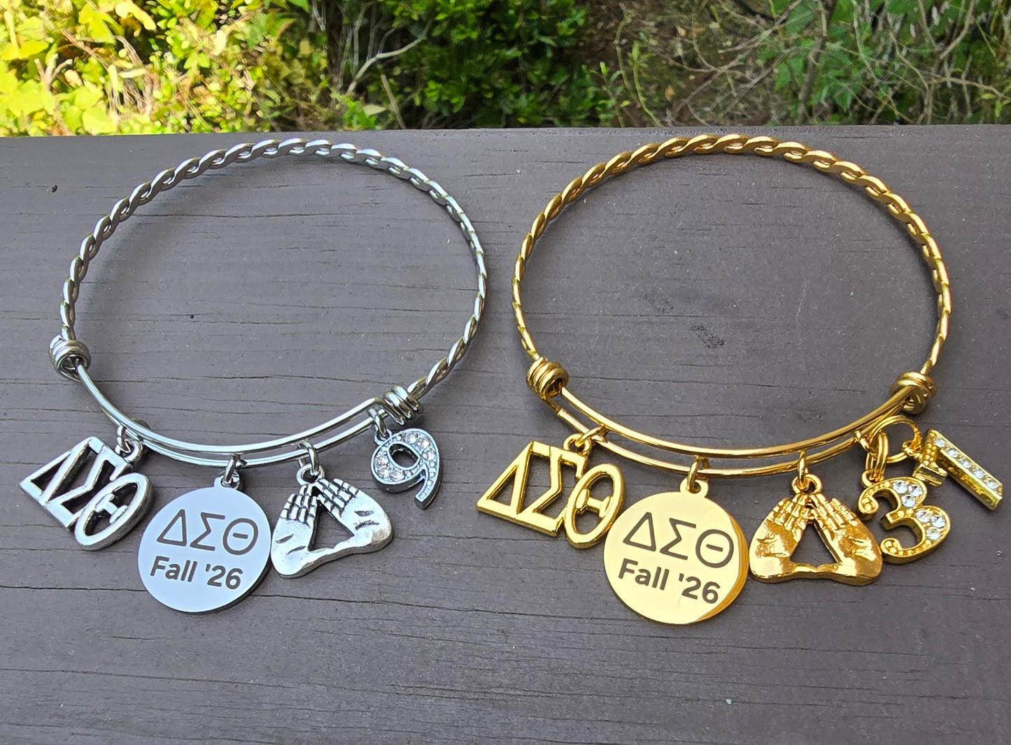 Delta Sigma Theta Fall 2026 Charm with Line Number Bracelet