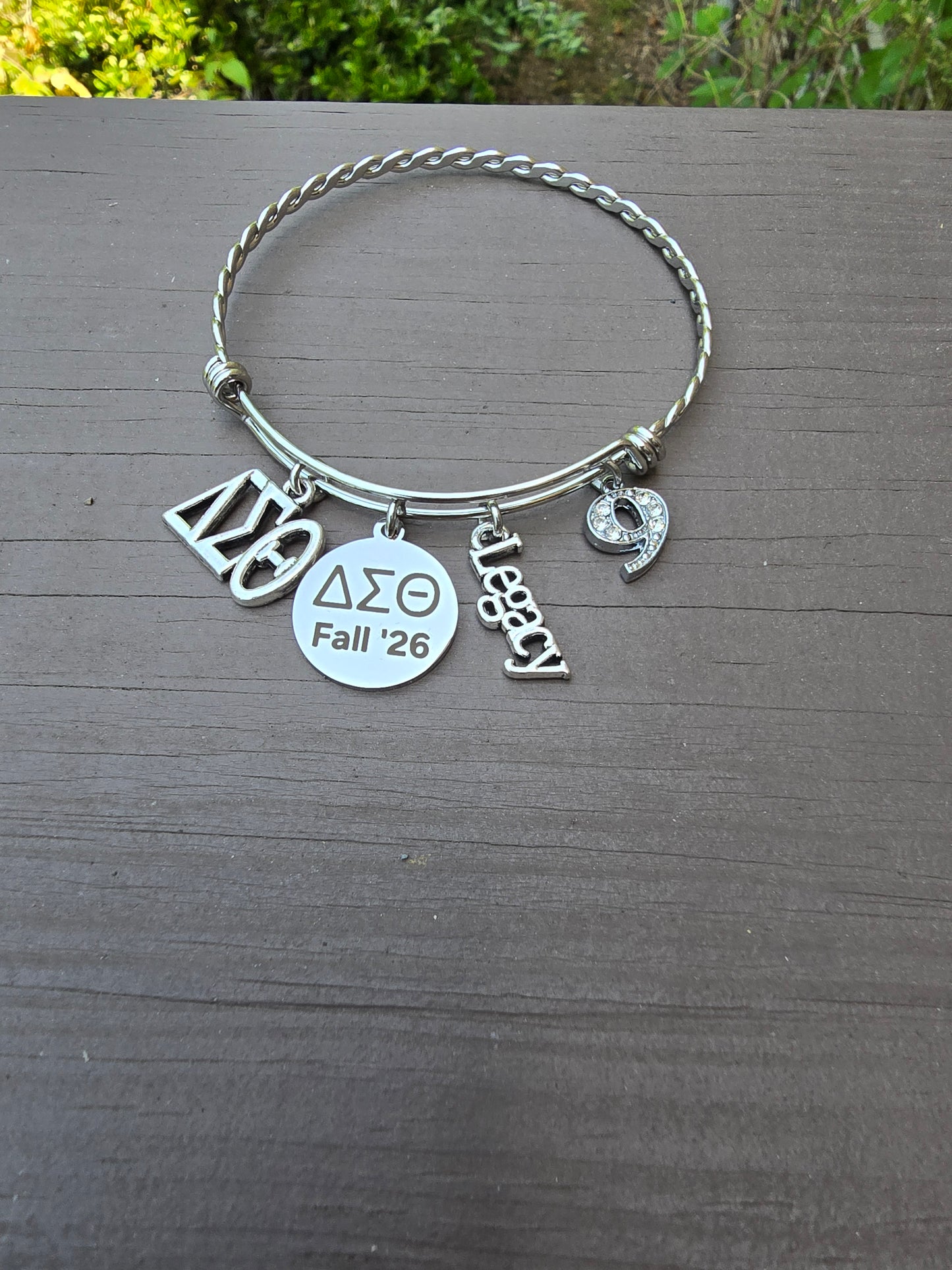 Delta Sigma Theta Fall 2026 Legacy with Line Number Charm Bracelet