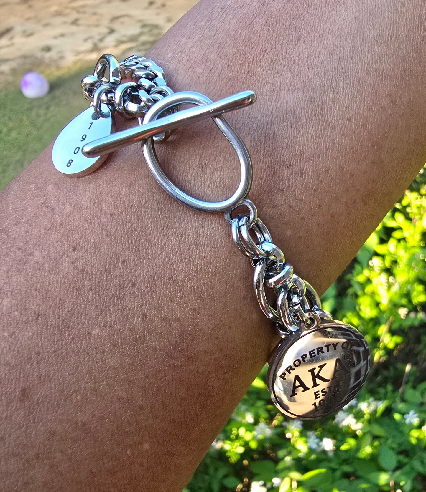 Property of AKA Sorority Custom Fit Bracelet