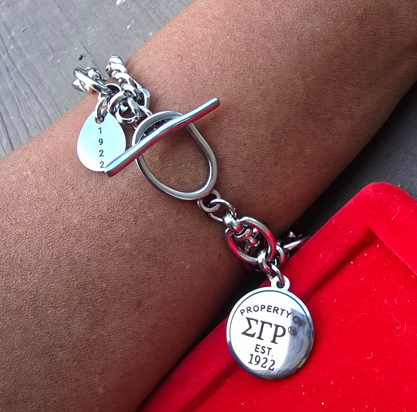 Property of Sigma Gamma Rho Tiffany Inspired Bracelet - SGR Bracelet - Sorority Bracelet - 1922 Bracelet - SGRho Bracelet - SGR Jewelry
