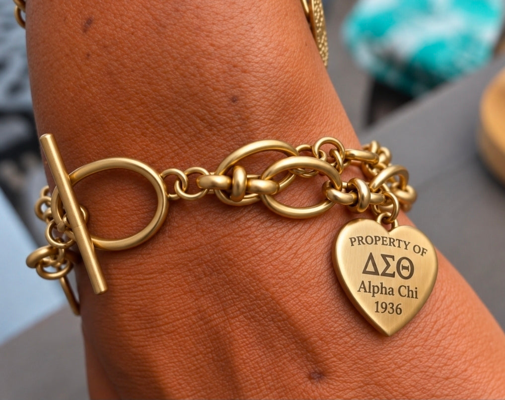 Property of Delta Sigma Theta Sorority Alpha Chi 1936 Custom Bracelet