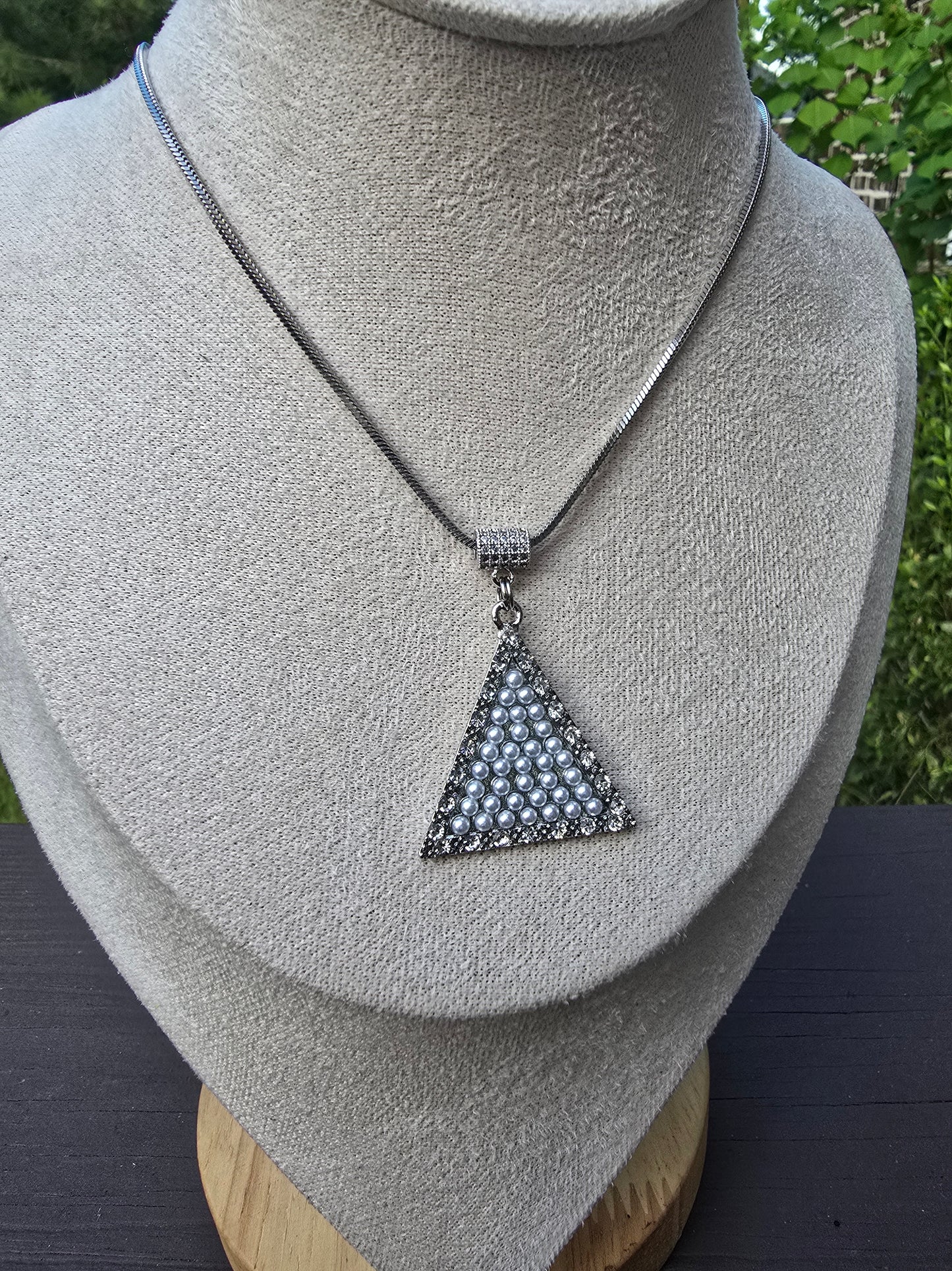 Delta Sigma Theta Sorority Pyramid Necklace
