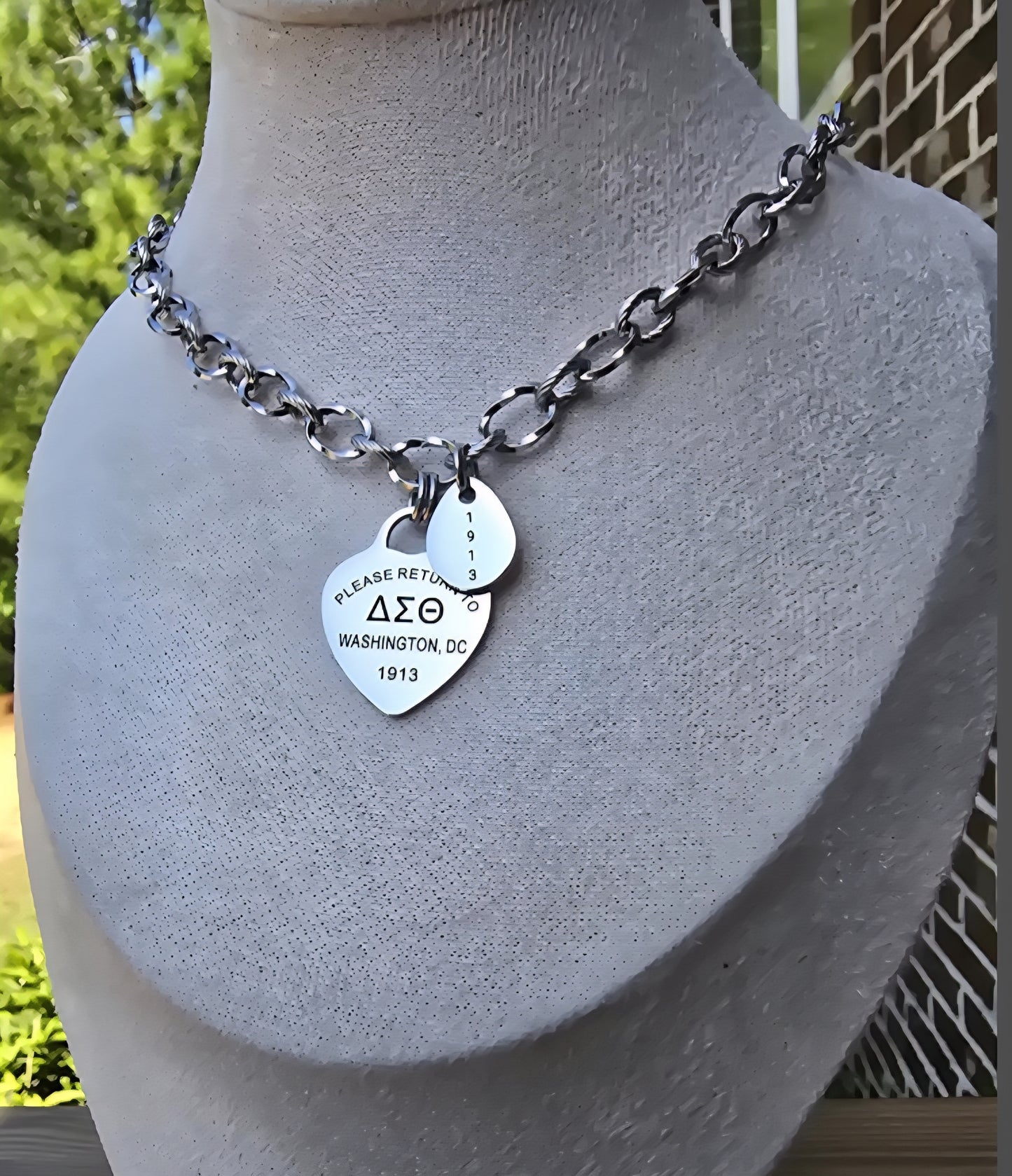 Tiff Inspired Charm Delta Sigma Theta Sorority Chunky Necklace