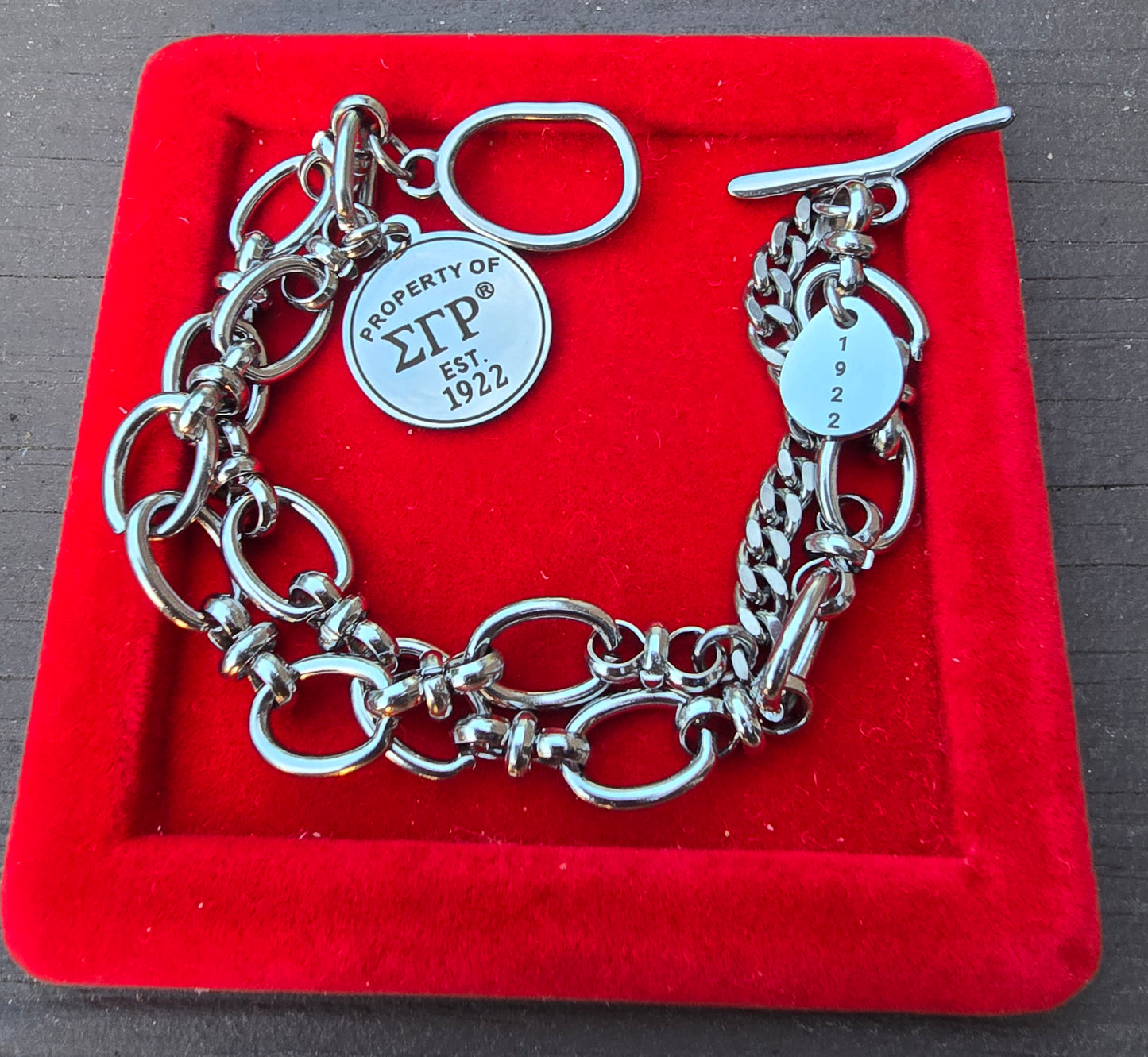 Property of Sigma Gamma Rho Tiffany Inspired Bracelet - SGR Bracelet - Sorority Bracelet - 1922 Bracelet - SGRho Bracelet - SGR Jewelry