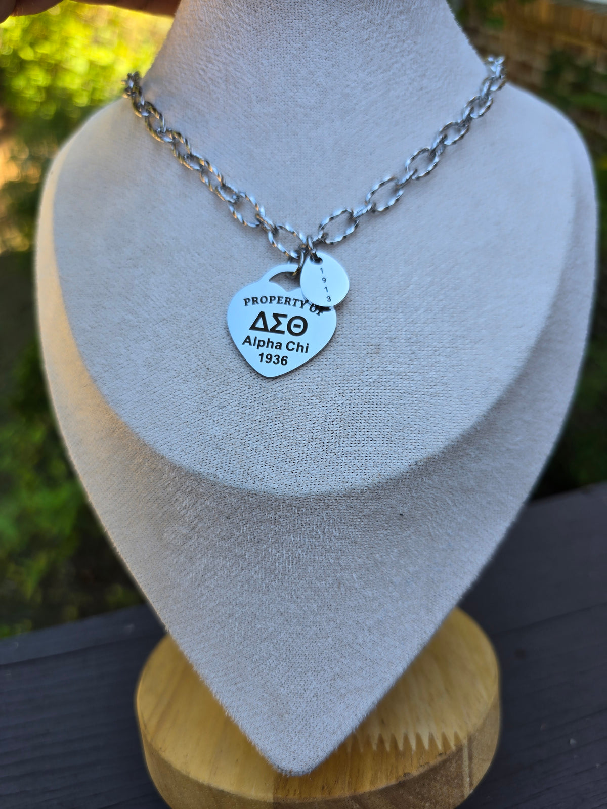 Property of Delta Sigma Theta Sorority Alpha Chi 1936 Custom Necklace