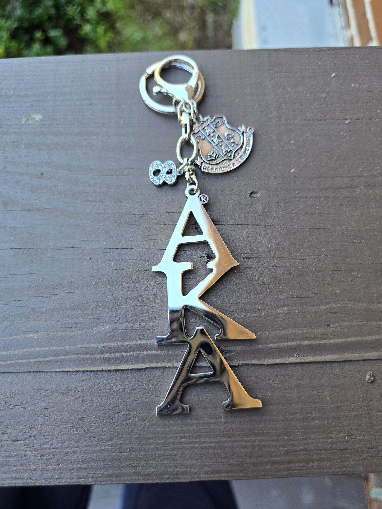 Large AKA Handbag Charm/Key Ring -  AKA Purse Charm - Sorority Charm/Key Ring - AKA Purse Charm/Key Ring