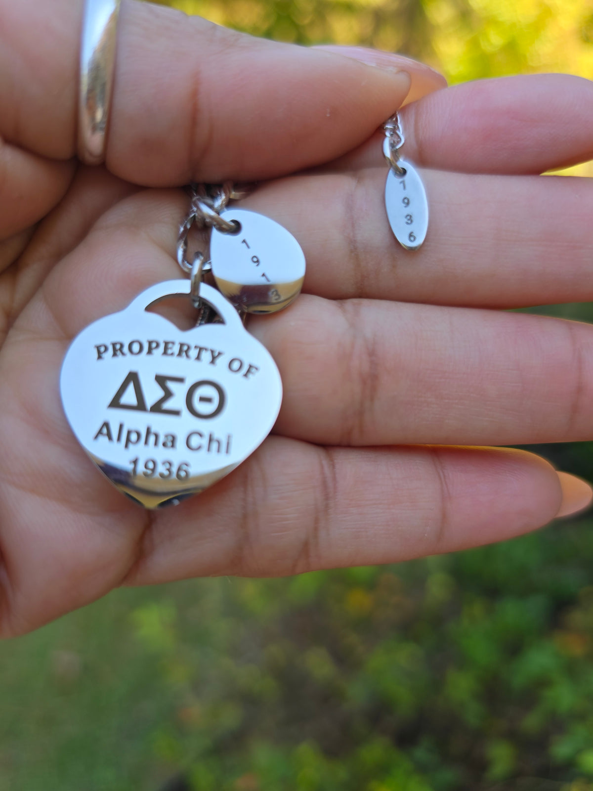 Property of Delta Sigma Theta Sorority Alpha Chi 1936 Custom Necklace