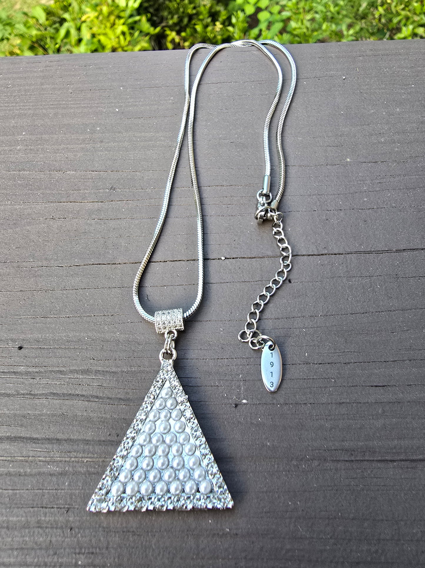 Delta Sigma Theta Sorority Pyramid Necklace