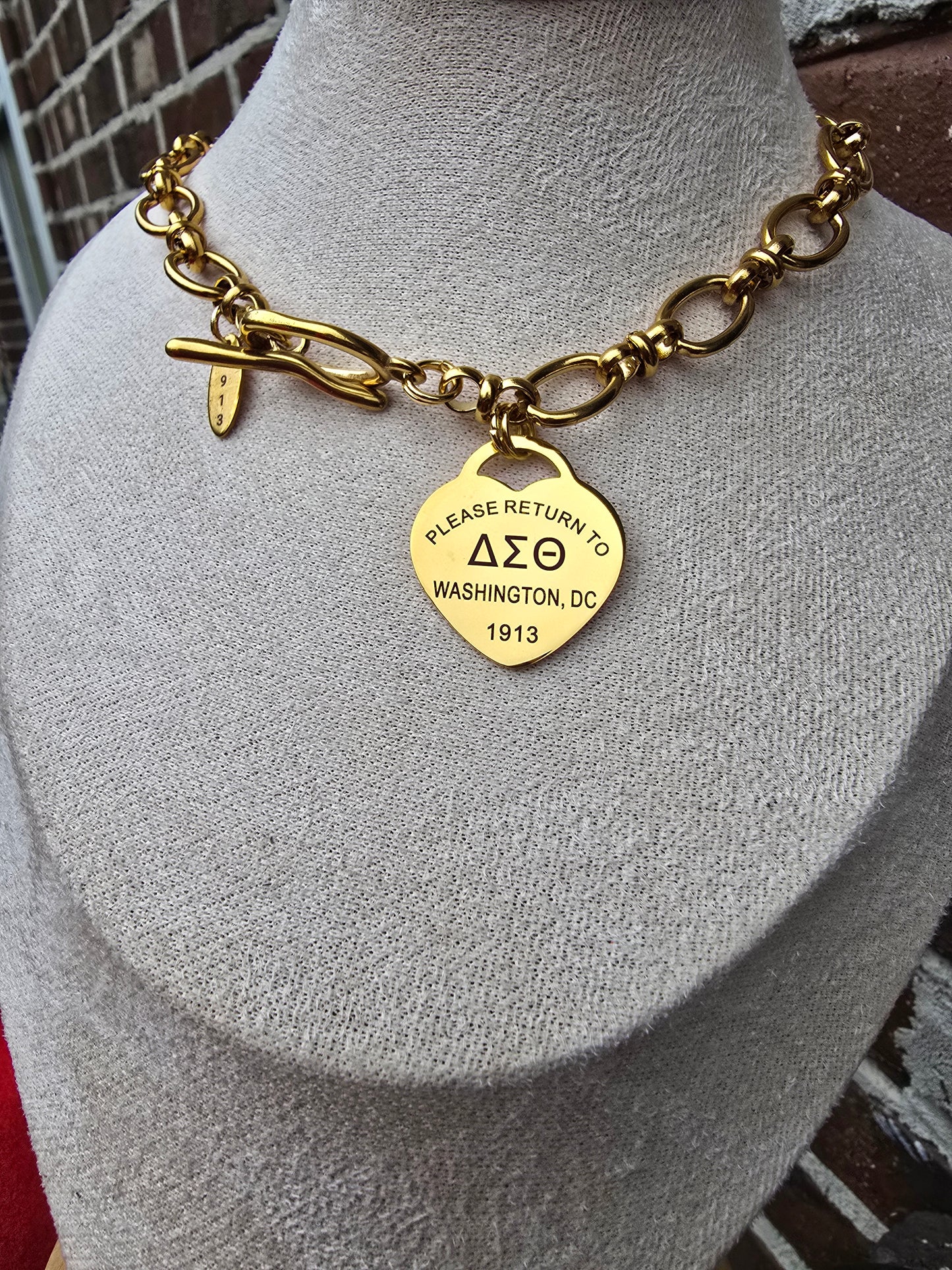 Tiffany Inspired Delta Sigma Theta Sorority Necklaces Available In Gold & Silver