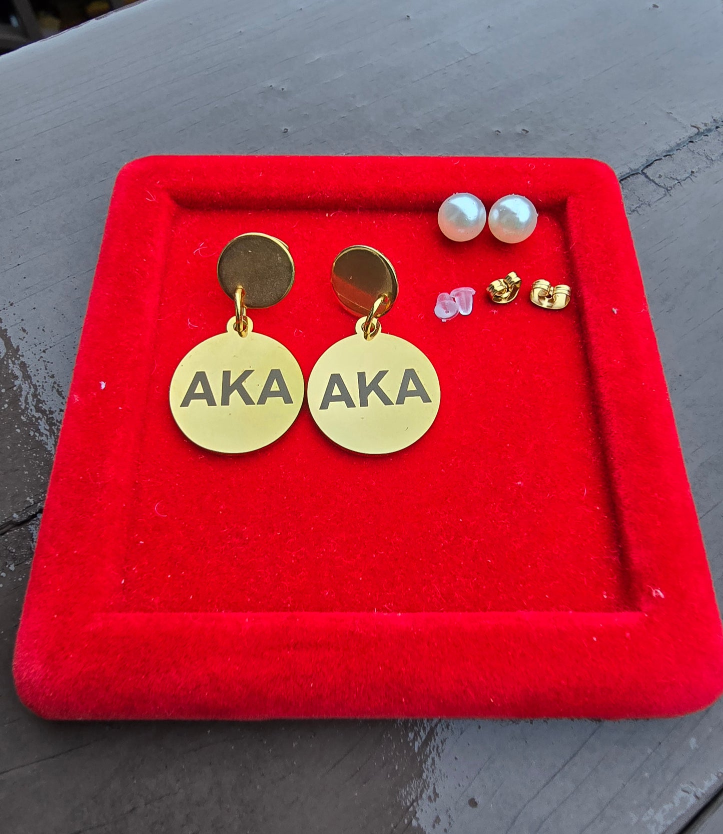 Alpha Kappa Alpha 1908 Dangle Earrings - AKA Earrings - AKA Jewelry - Sorority Jewelry