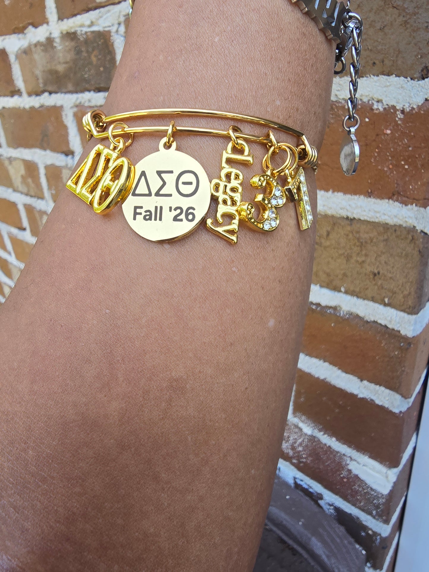 Delta Sigma Theta Fall 2026 Legacy with Line Number Charm Bracelet