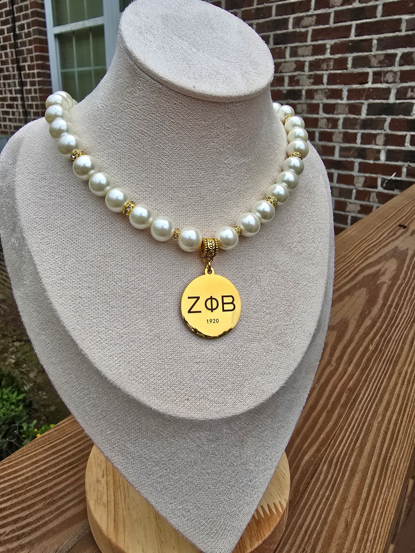 Zeta Phi Beta Pearl Sorority Necklaces Available in Silver