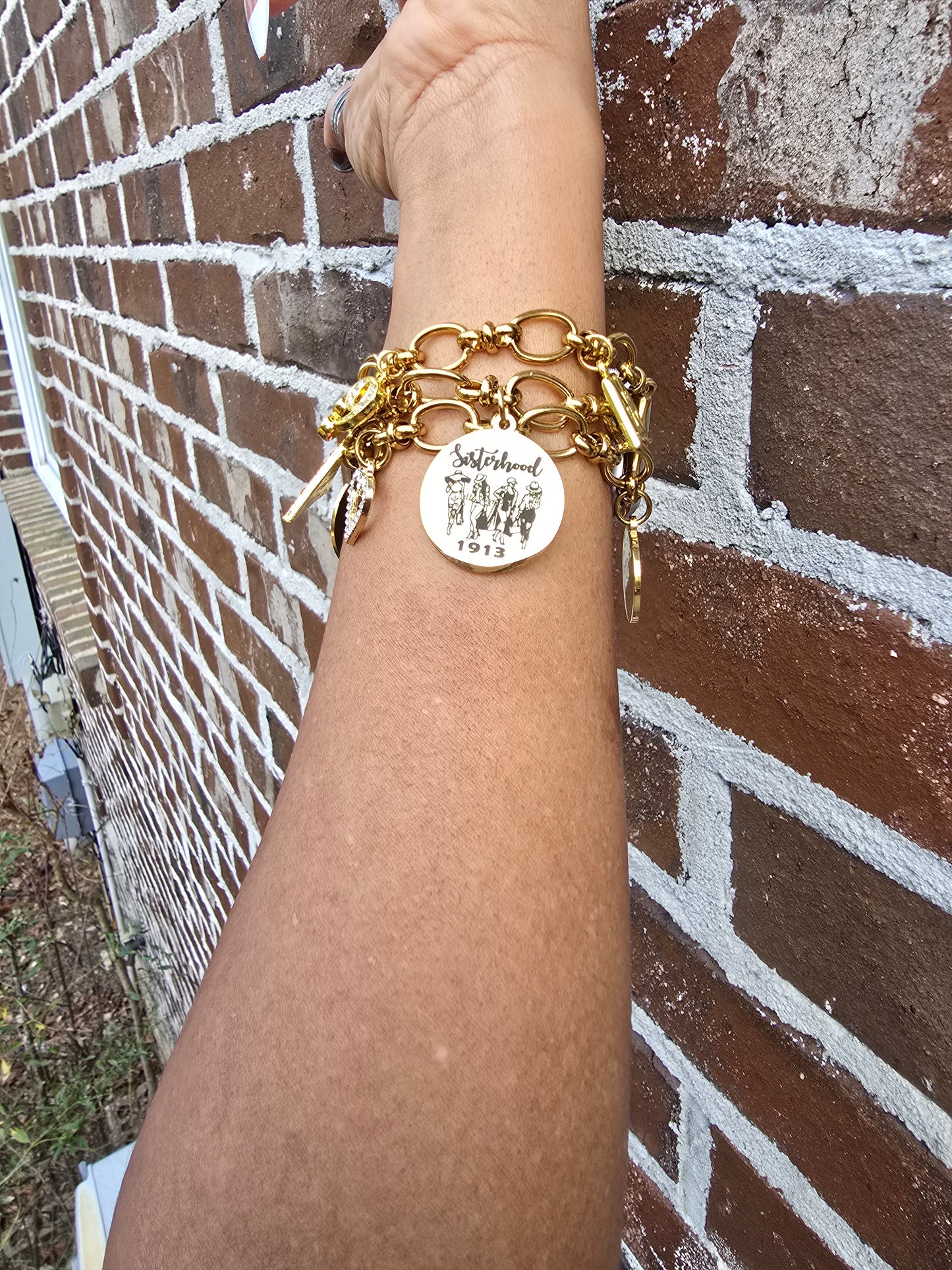 Stainless Steel Link Delta Watch Band - Delta Sigma Theta Watch Band - Sorority Watch Band - DST Watch Band - Delta Apple Watch Band (please message with line number if would like added to design)