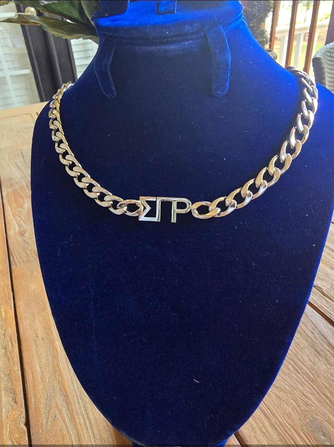 Sigma Gamma Rho 8mm Cuban Link Necklace - Sorority necklace - SGRho Necklace - Sigma Gamma Rho gift - HBCU - Divine Nine Sororities