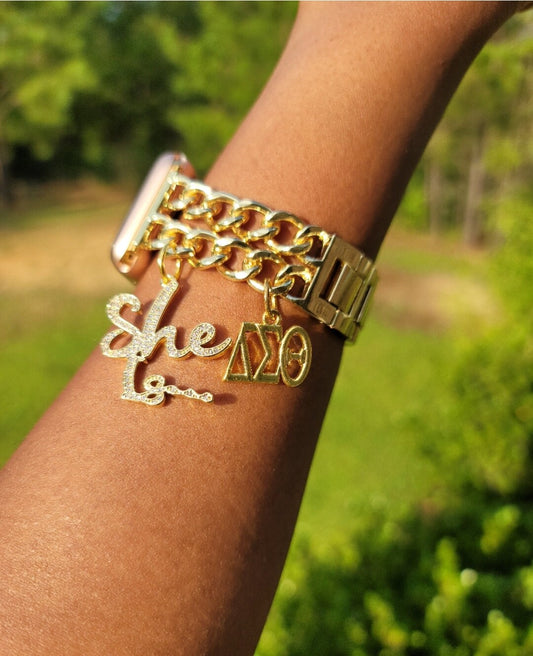 Delta Apple Link Watch Band Custom Fit (please message with line number if would like added to design)