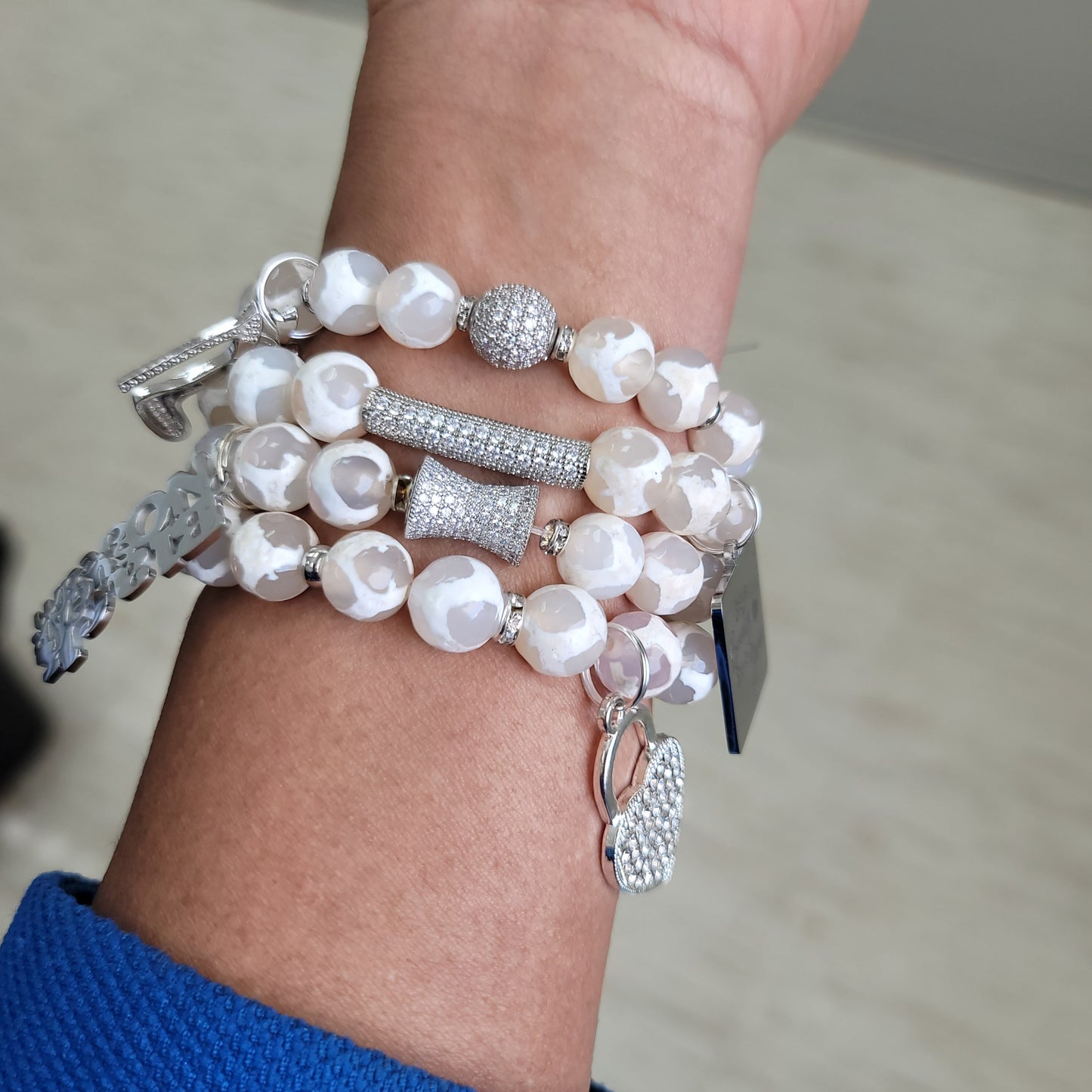 Stack Bracelet Set Custom Fit (charms may be changed)