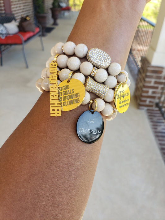 Custom Fit Stack Bracelet Set (charms may be changed)