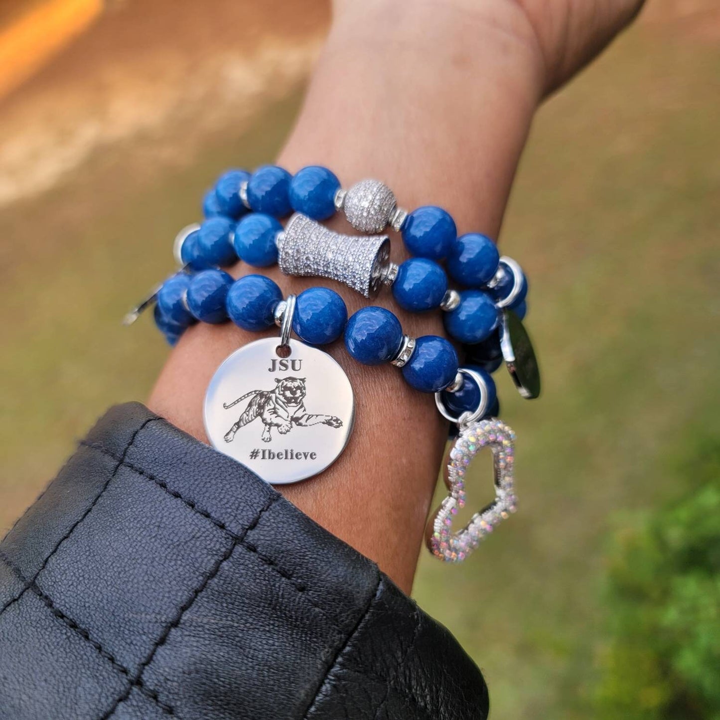 Custom Beaded Bracelet - Custom Sorority Bracelet - Custom Beaded Bracelet Select Charms and Beads