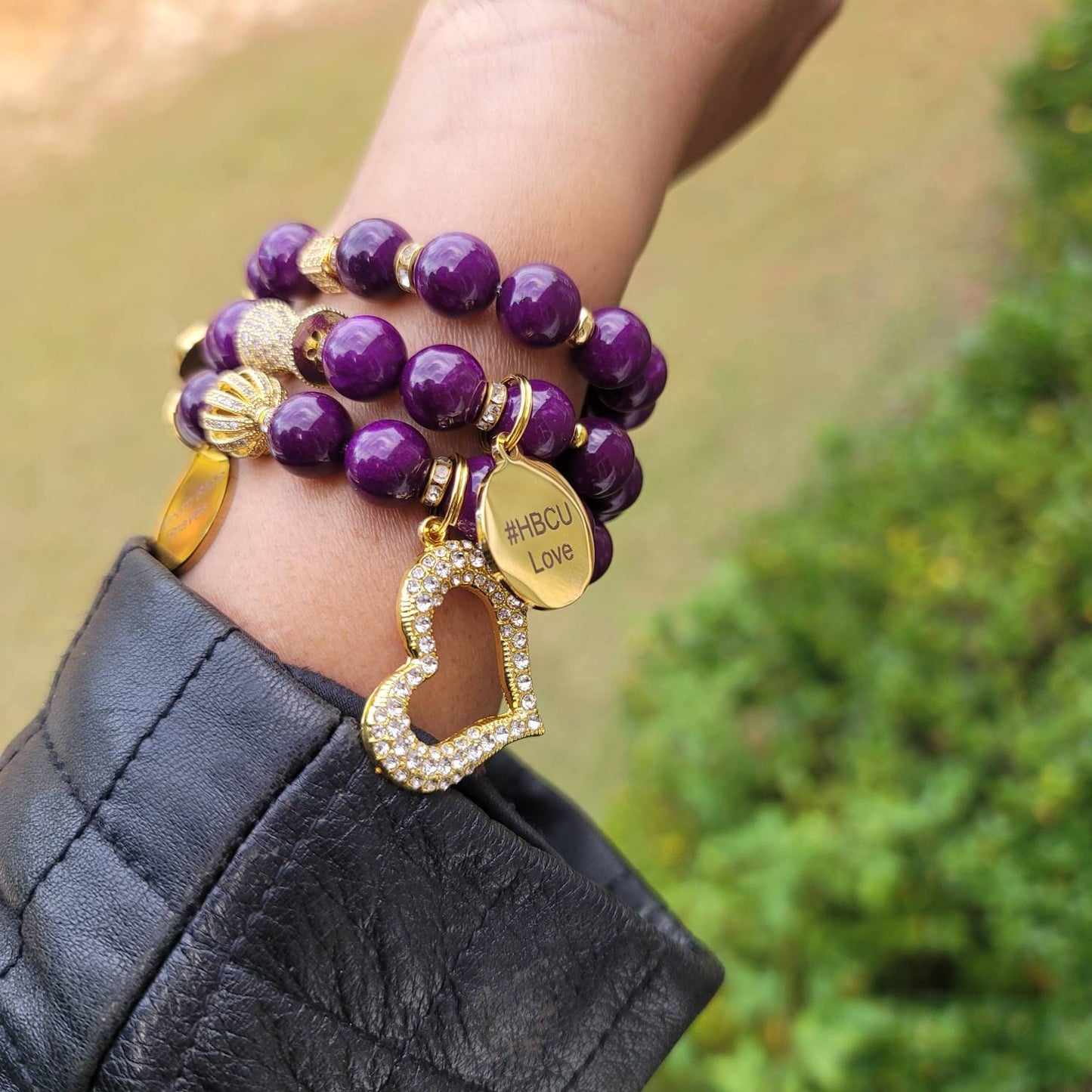 Alcorn State University Custom Fit HBCU Stack Bracelet Set
