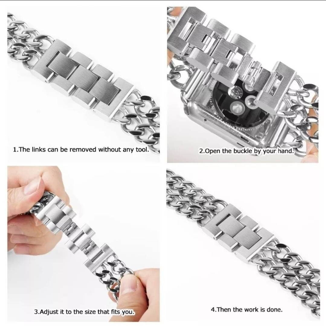Customize Your Apple Link Watch Band Available In Silver & Gold (select up to 6 charms of your choice)