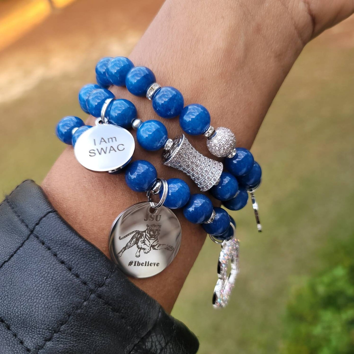 Custom Beaded Bracelet - Custom Sorority Bracelet - Custom Beaded Bracelet Select Charms and Beads