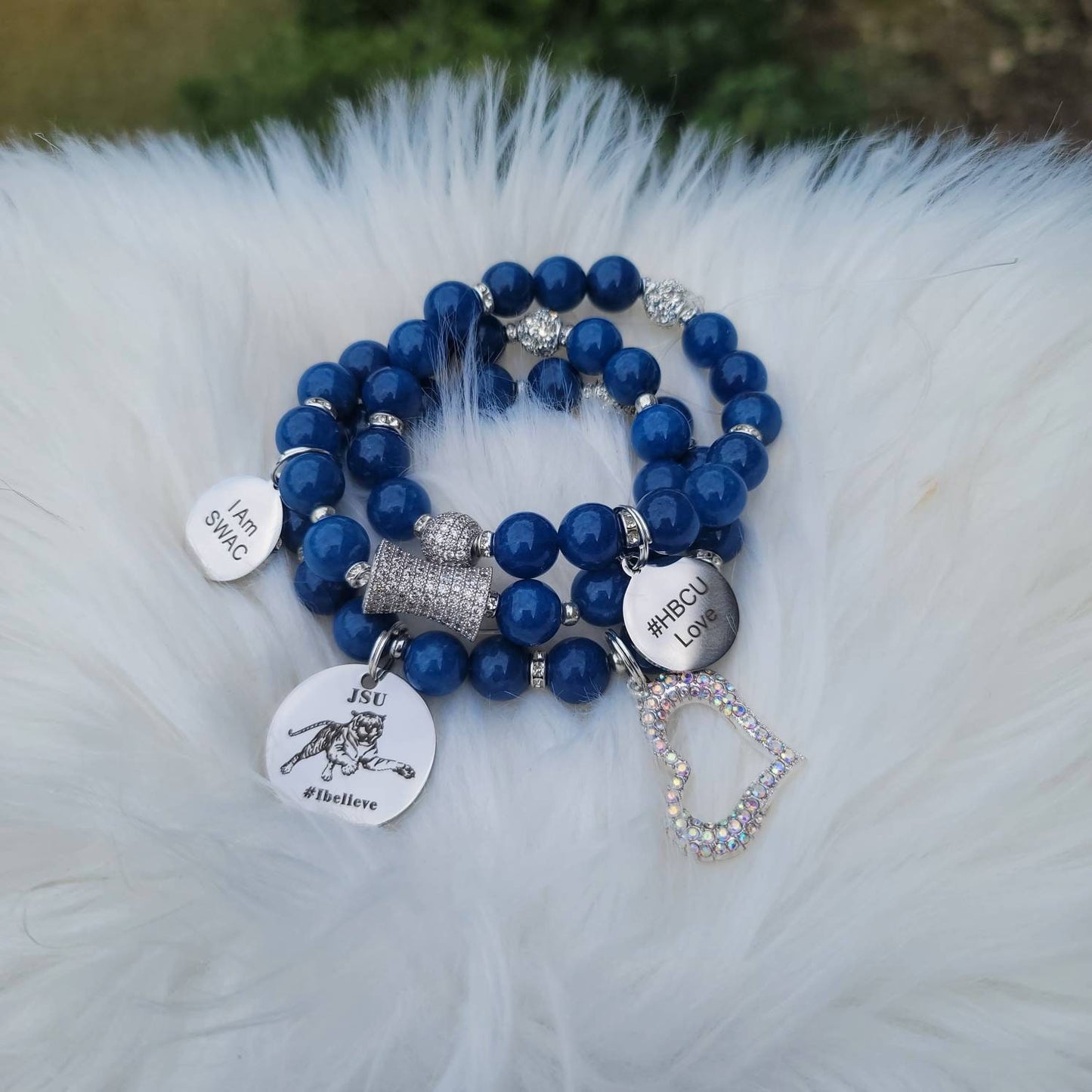 Custom Beaded Bracelet - Custom Sorority Bracelet - Custom Beaded Bracelet Select Charms and Beads