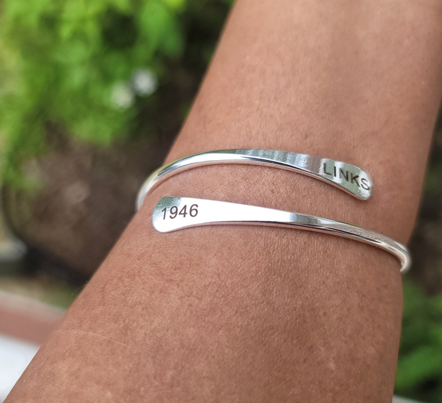 The LINKS 1946, Inc. Adjustable Cuff Bracelet Available in Silver & Gold